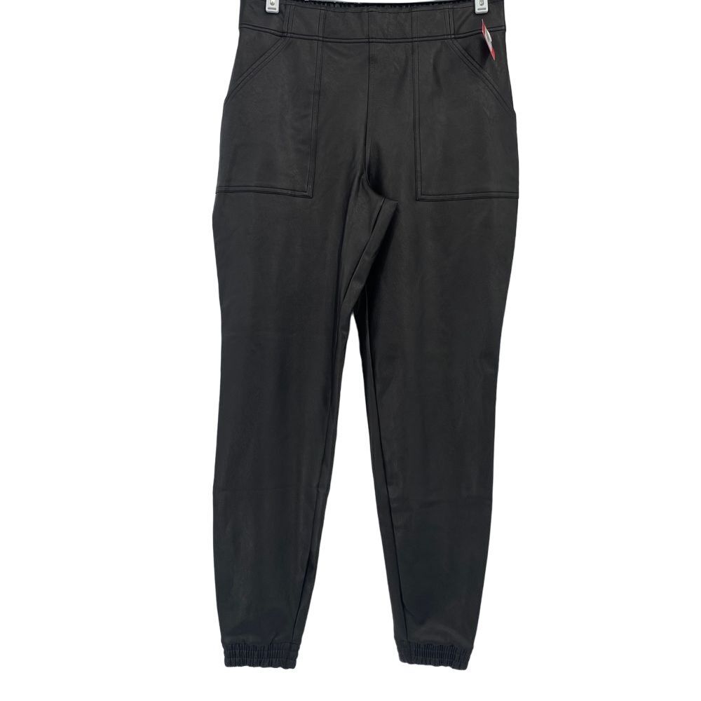 NEW Spanx Black Leather-Like Jogger Pants NWT Size Large Retail $148 - Picture 7 of 11